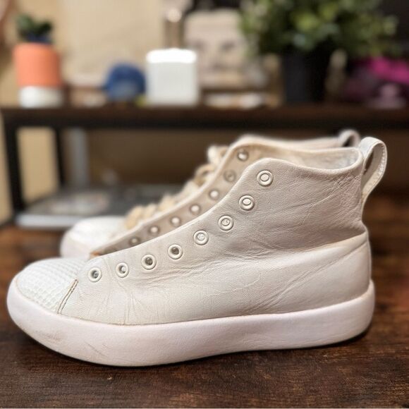 Converse white leather high top size 4.5m/6 w - Picture 8 of 10